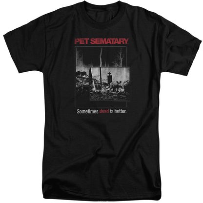 Pet Sematary Cat Poster Mens Tall T Shirt Black