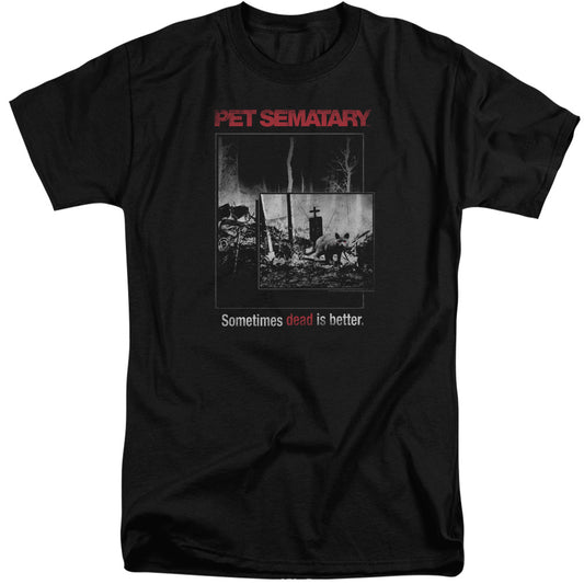 Pet Sematary Cat Poster Mens Tall T Shirt Black