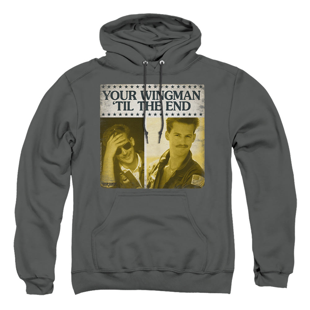 Top Gun Til The End Mens Hoodie Charcoal