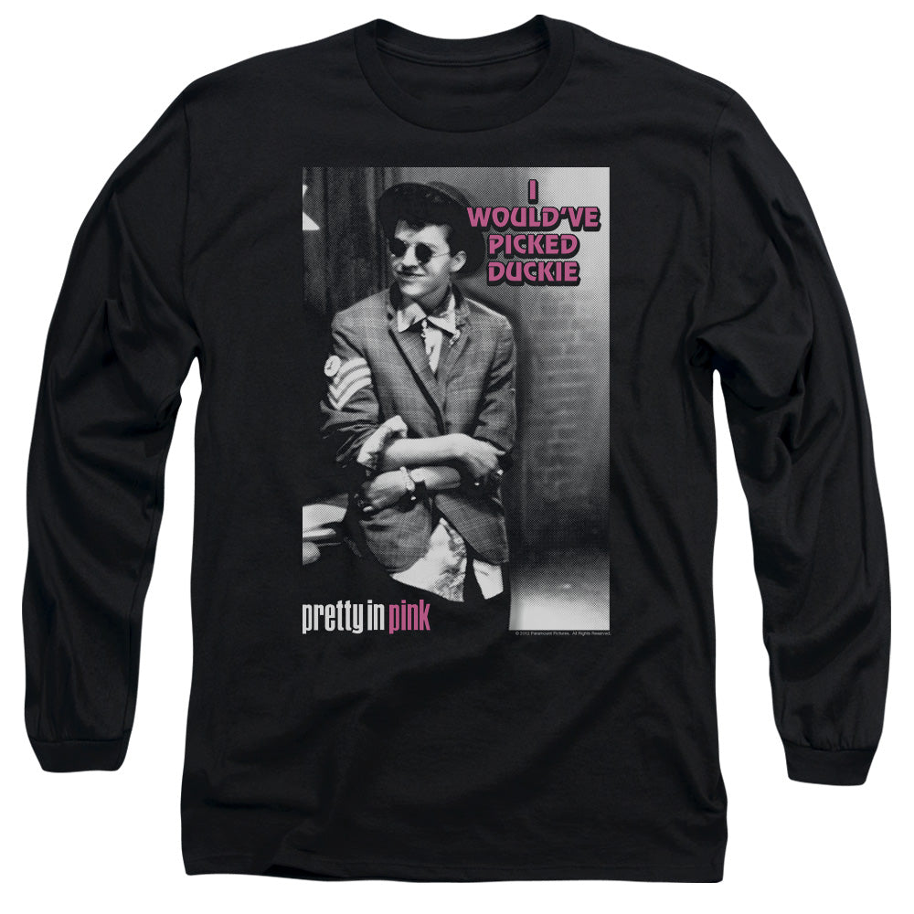 Pretty In Pink I Wouldve Mens Long Sleeve Shirt Black