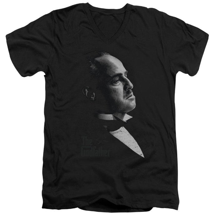 The Godfather Graphic Vito Mens Slim Fit V-Neck T Shirt Black