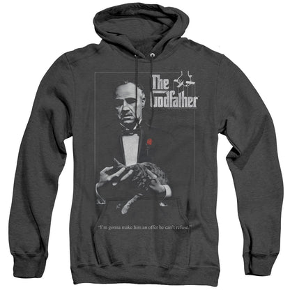 Godfather Poster Mens Heather Hoodie Black Officially Licensed