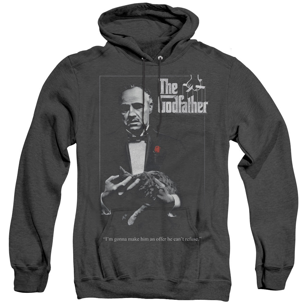 Godfather Poster Mens Heather Hoodie Black Officially Licensed