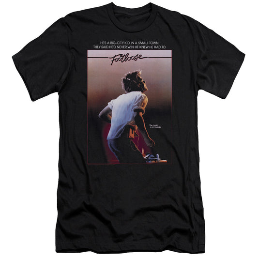 Footloose Poster Slim Fit Mens T Shirt Black