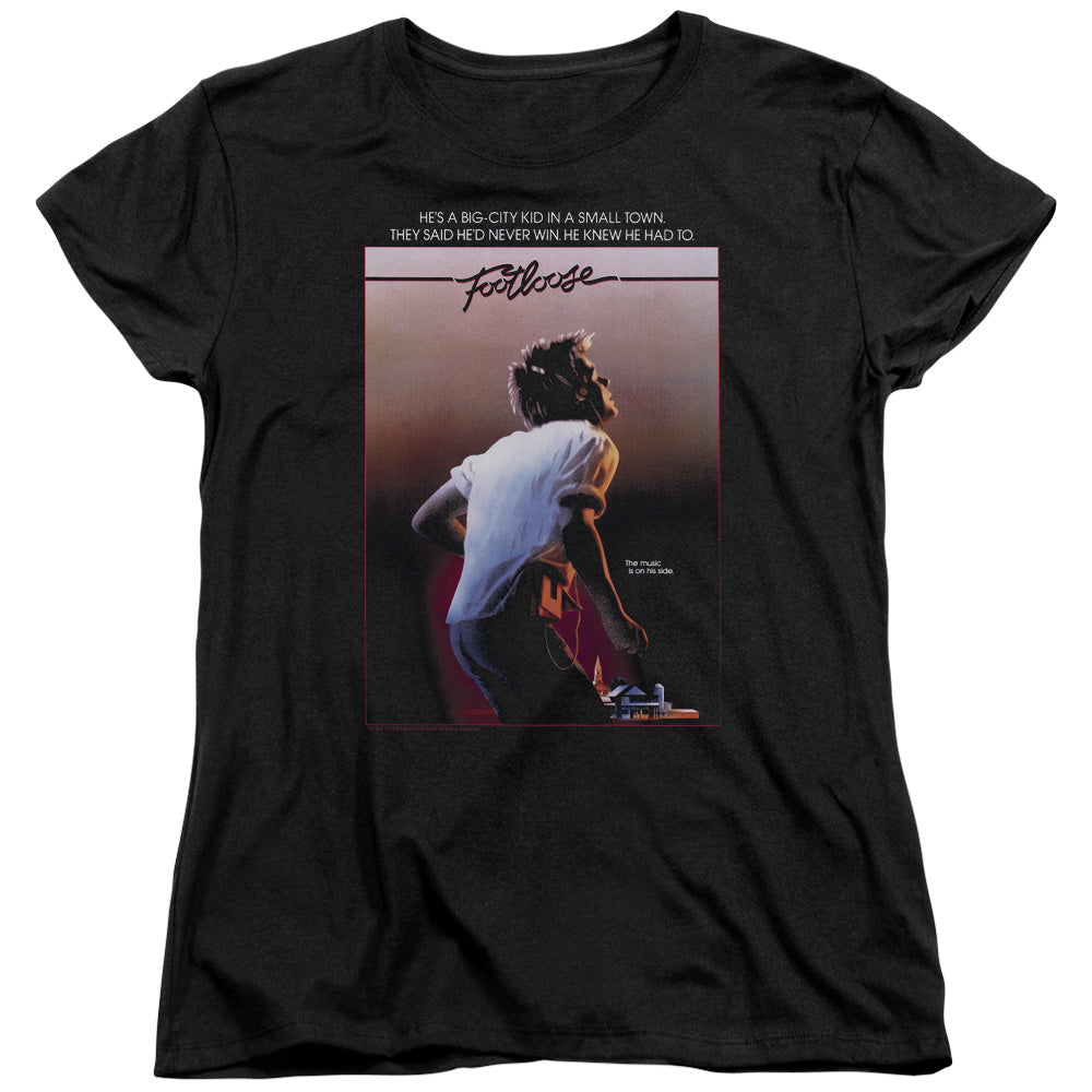 Footloose Poster Womens T Shirt Black