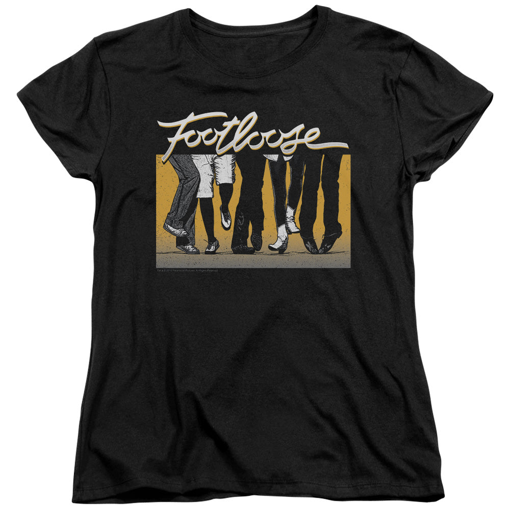 Footloose Dance Party Womens T Shirt Black