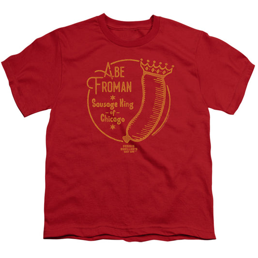 Ferris Buellers Day Off Abe Froman Kids Youth T Shirt Red