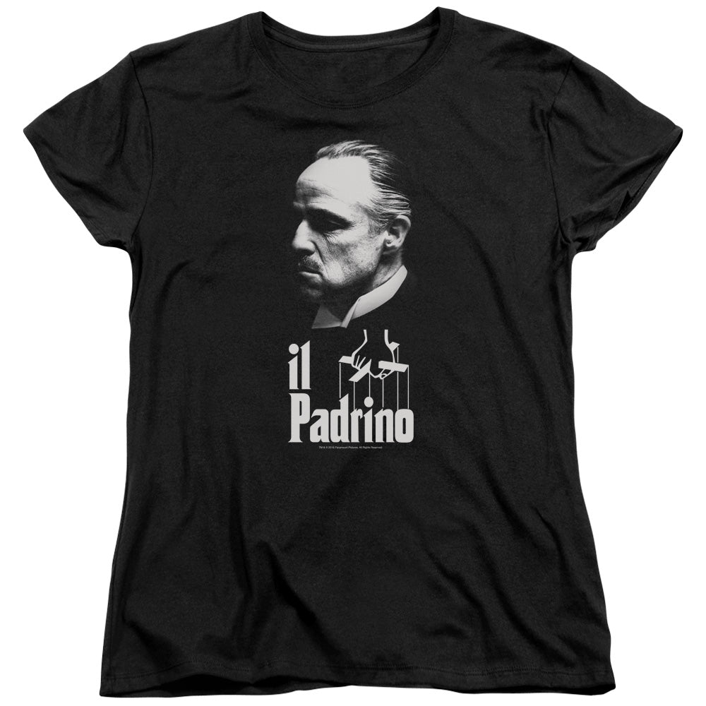 The Godfather II Padrino Womens T Shirt Black