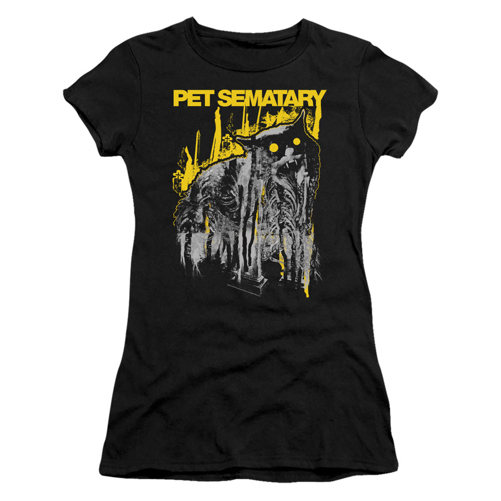 Pet Sematary Decay Junior Sheer Cap Sleeve Womens T Shirt Black