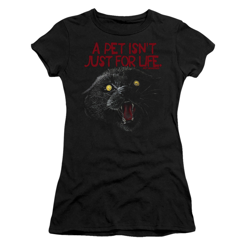 Pet Sematary I Survived Junior Sheer Cap Sleeve Womens T Shirt Black