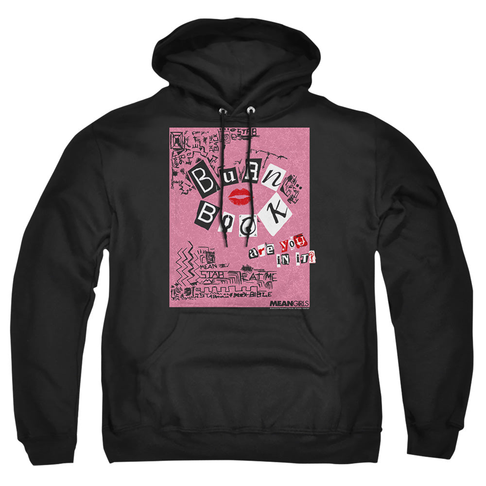 Mean Girls Burn Book Mens Hoodie Black Officially Licensed
