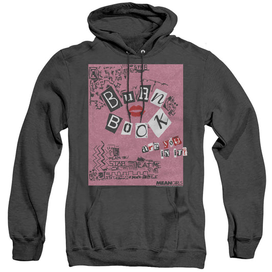 Mean Girls Burn Book Heather Mens Hoodie Black