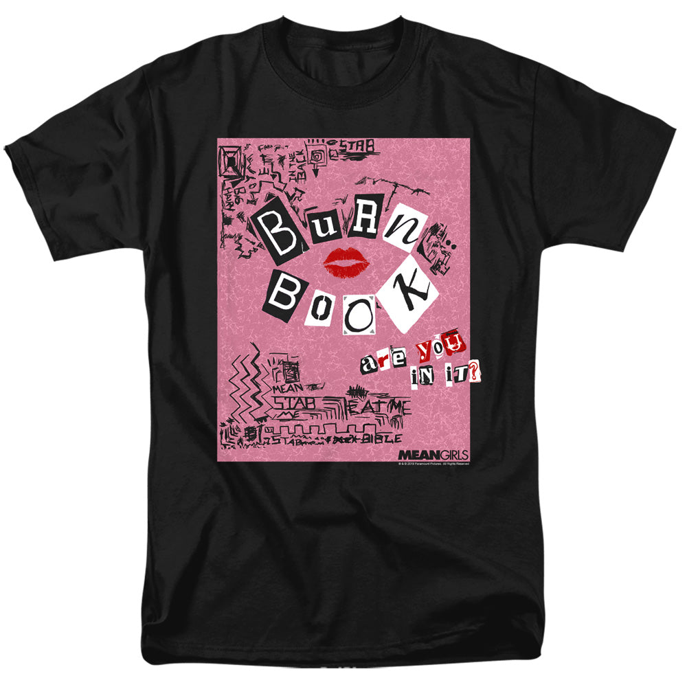 Mean Girls Burn Book Mens T Shirt Black Officially Licensed