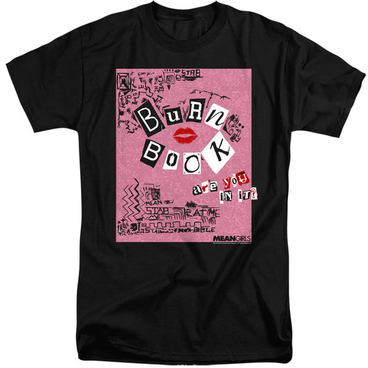 Mean Girls Burn Book Mens Tall T Shirt Black