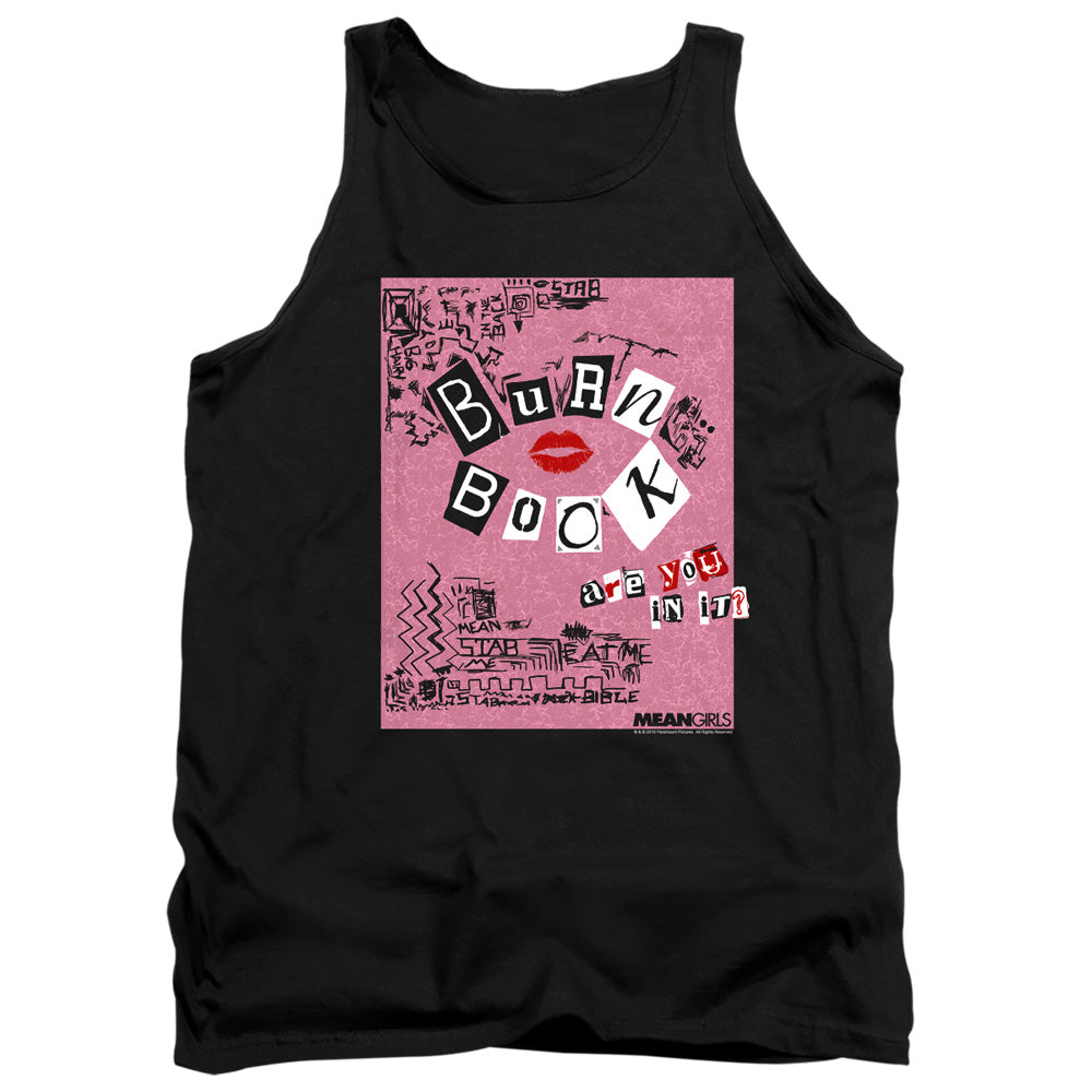 Mean Girls Burn Book Mens Tank Top Shirt Black