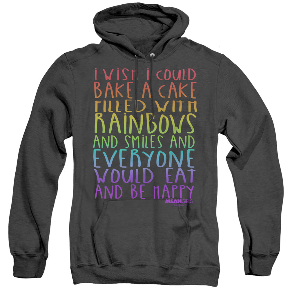 Mean Girls Rainbows And Cake Mens Heather Hoodie Black Officially Licensed