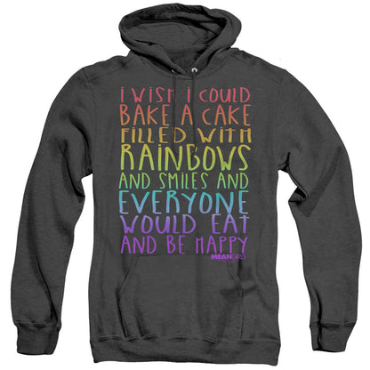Mean Girls Rainbows And Cake Mens Heather Hoodie Black Officially Licensed