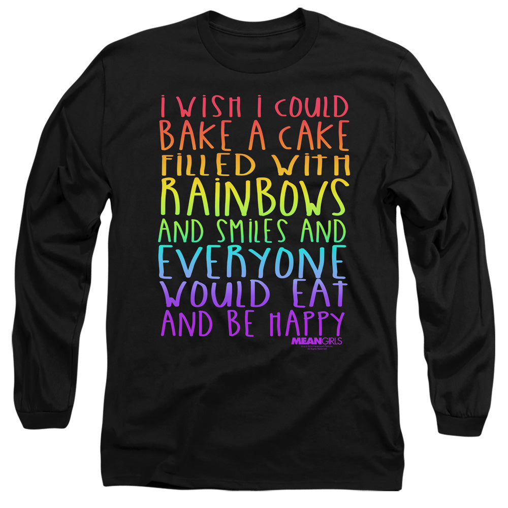 Mean Girls Rainbows And Cake Mens Long Sleeve Shirt Black