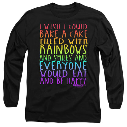 Mean Girls Rainbows And Cake Mens Long Sleeve Shirt Black