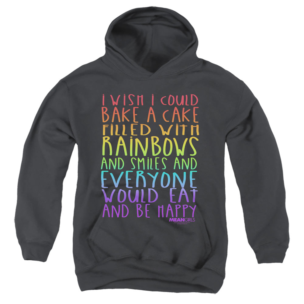 Mean Girls Rainbows And Cake Kids Youth Hoodie Black