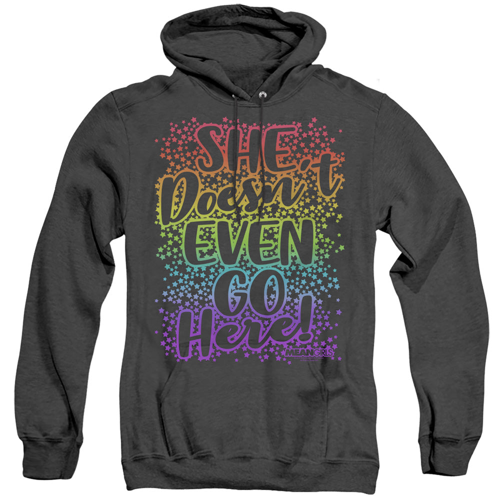 Mean Girls Doesnt Go Here Mens Heather Hoodie Black Officially Licensed