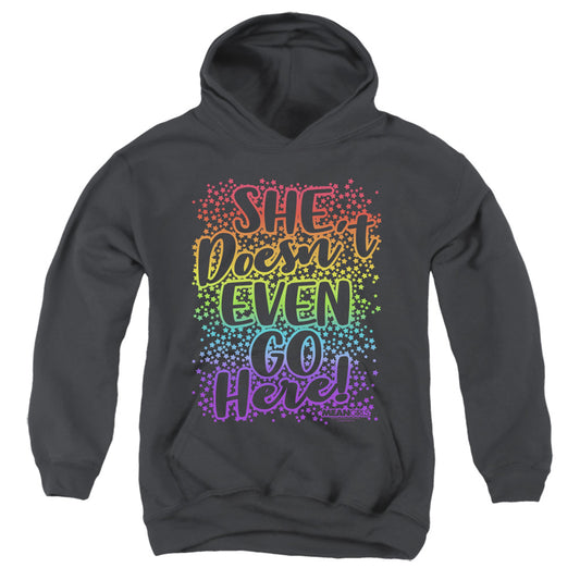 Mean Girls Doesnt Go Here Kids Youth Hoodie Black