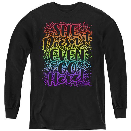 Mean Girls Doesnt Go Here Long Sleeve Kids Youth T Shirt Black