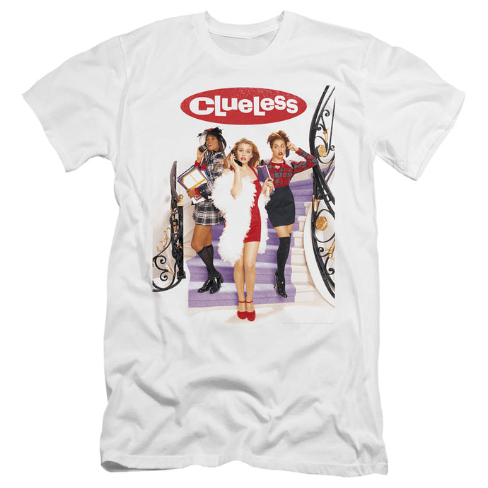 Clueless Clueless Poster Slim Fit Mens T Shirt White