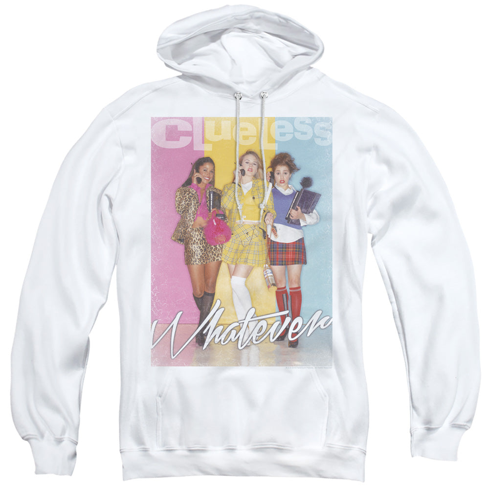 Clueless Whatever Mens Hoodie White