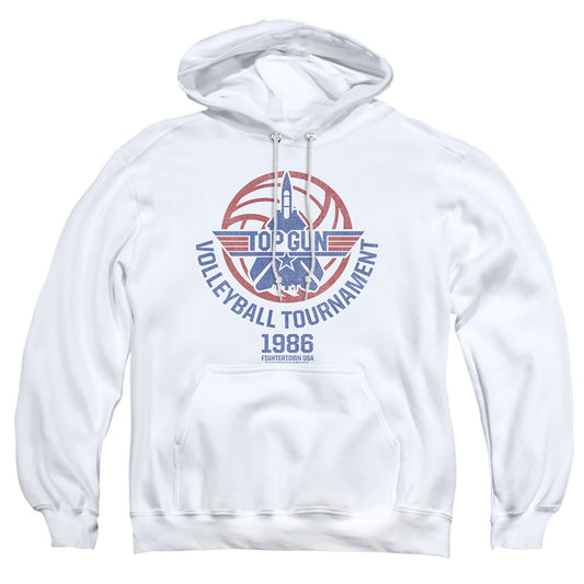 Top Gun Volleyball Tournament Mens Hoodie White