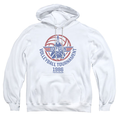 Top Gun Volleyball Tournament Mens Hoodie White