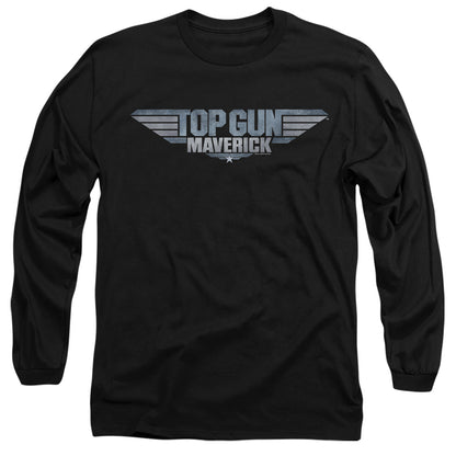 Top Gun: Maverick Maverick Logo Mens Long Sleeve Shirt Black Officially Licensed