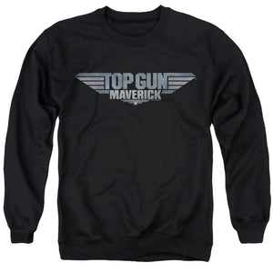 Top Gun Maverick Maverick Logo Mens Crewneck Sweatshirt Black