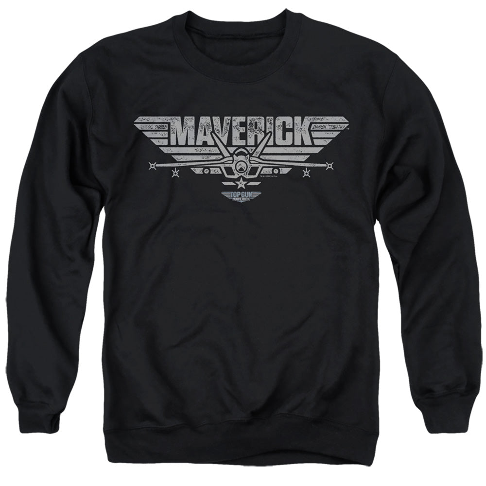 Top Gun Maverick Maverick Plane Logo Mens Crewneck Sweatshirt Black