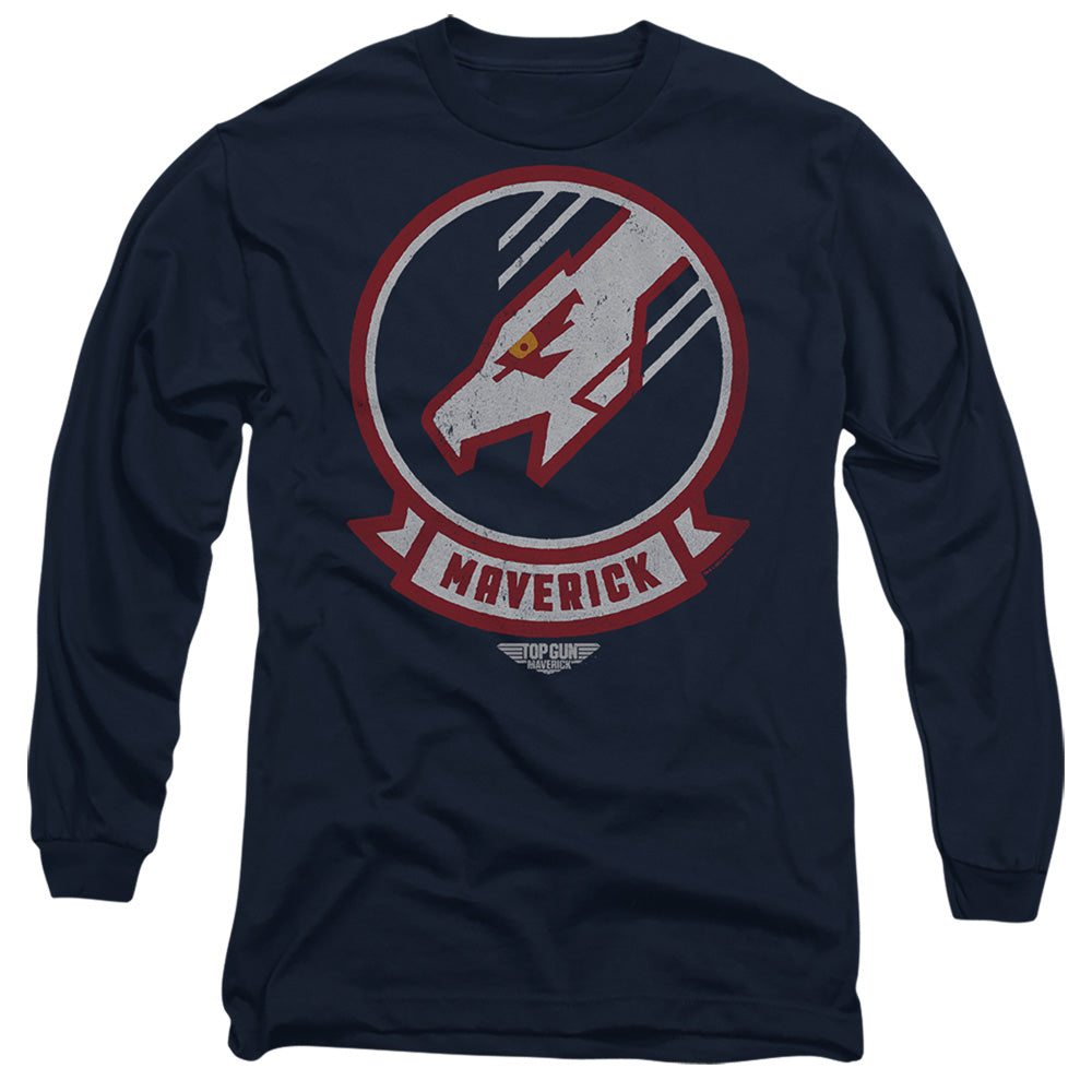 Top Gun: Maverick Maverick Call Sign Mens Long Sleeve Shirt Navy Officially Licensed