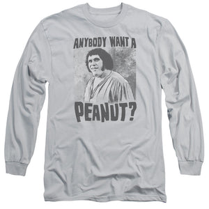 The Princess Bride A Giant Snack Mens Long Sleeve Shirt Silver