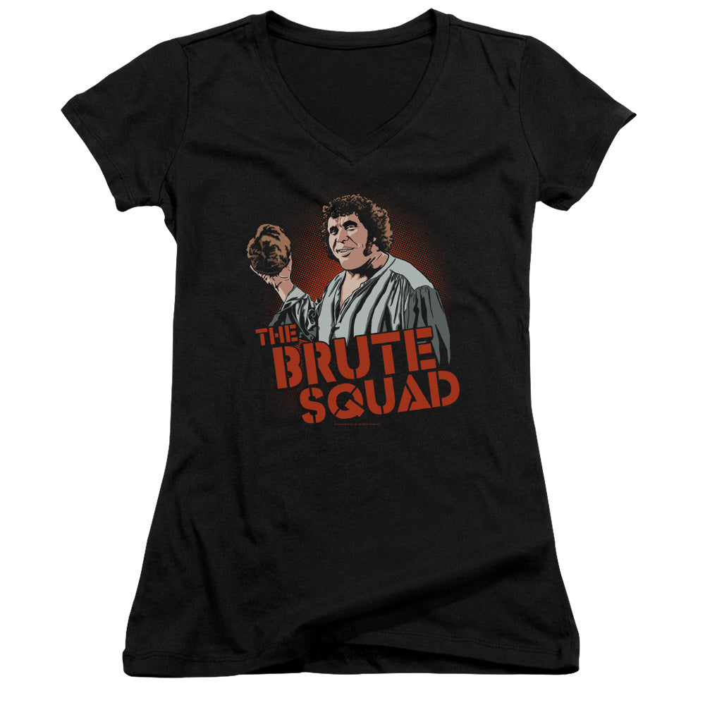 The Princess Bride Brute Squad Junior Sheer Cap Sleeve V-Neck Womens T Shirt Black