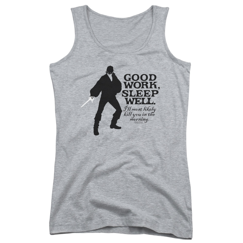 The Princess Bride Good Work Womens Tank Top Shirt Athletic Heather