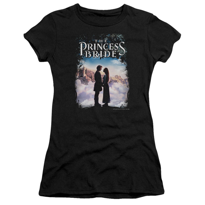 The Princess Bride Storybook Love Junior Sheer Cap Sleeve Womens T Shirt Black