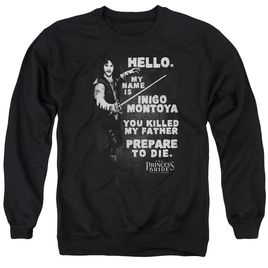 The Princess Bride Hello Again Mens Crewneck Sweatshirt Black