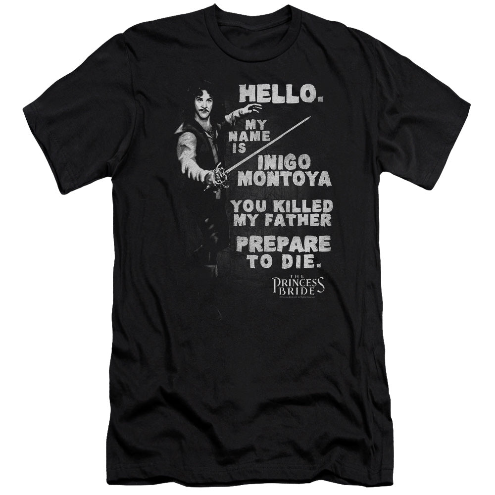 The Princess Bride Hello Again Slim Fit Mens T Shirt Black