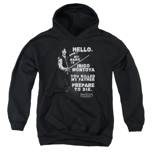 The Princess Bride Hello Again Kids Youth Hoodie Black