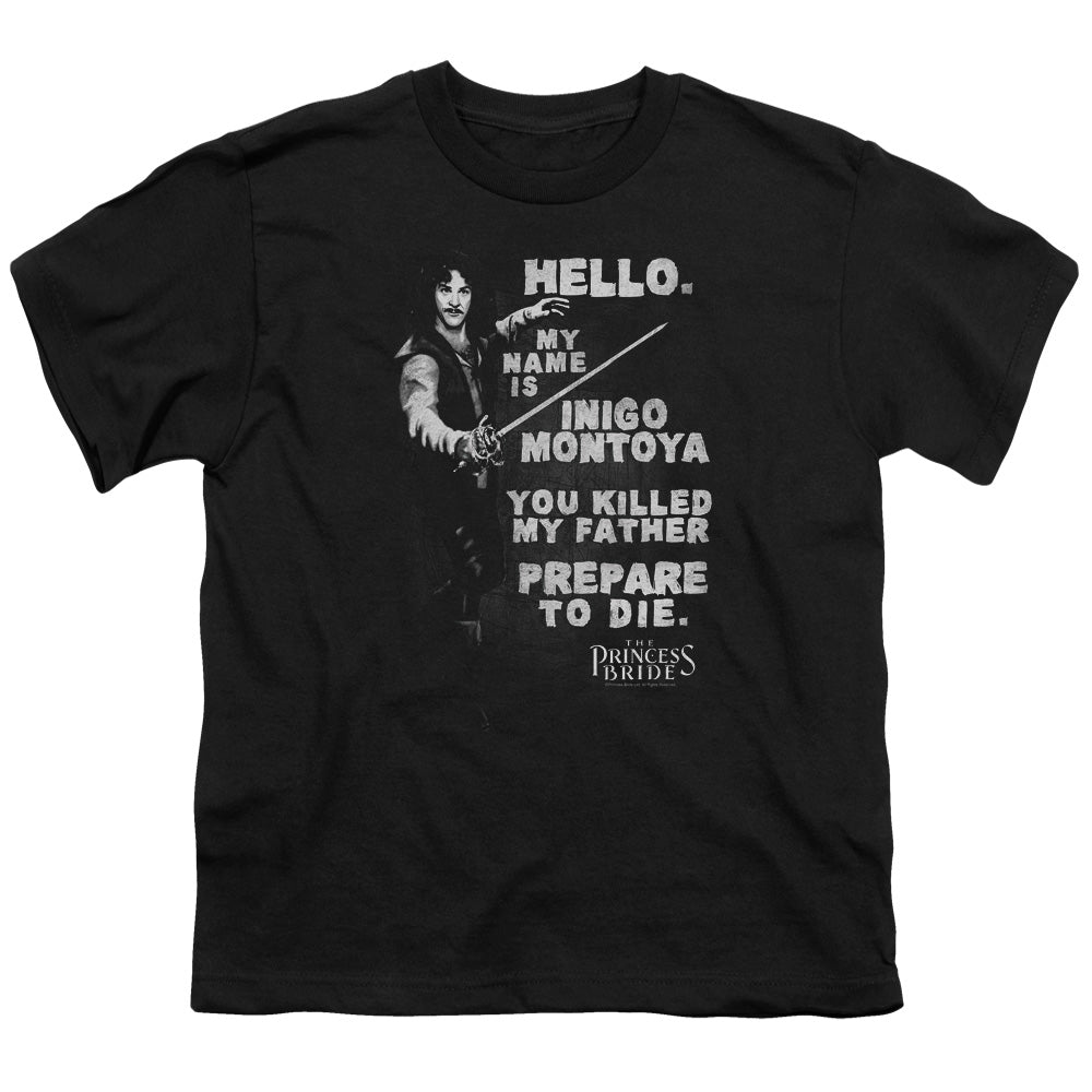 The Princess Bride Hello Again Kids Youth T Shirt Black