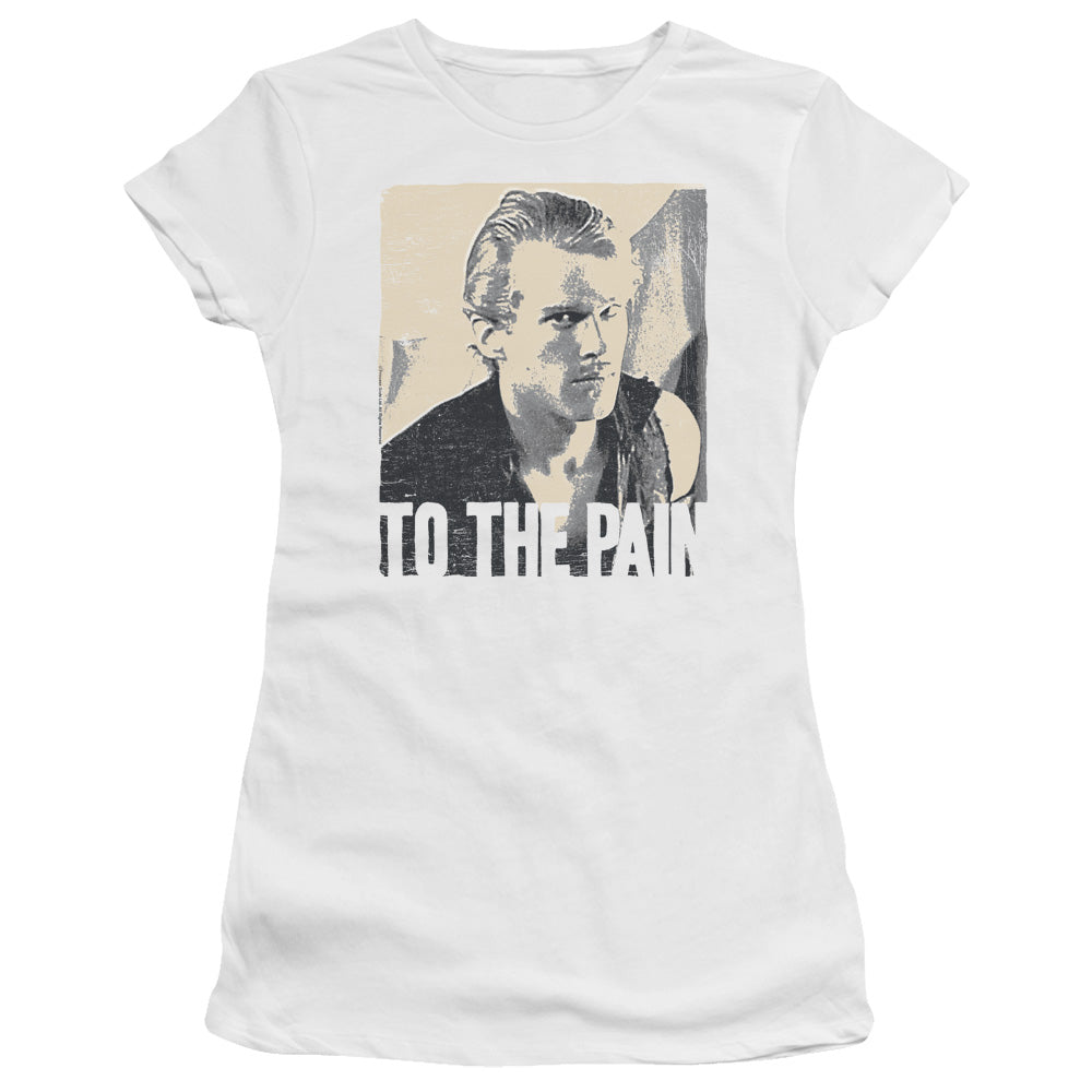 The Princess Bride To The Pain Junior Sheer Cap Sleeve Womens T Shirt White