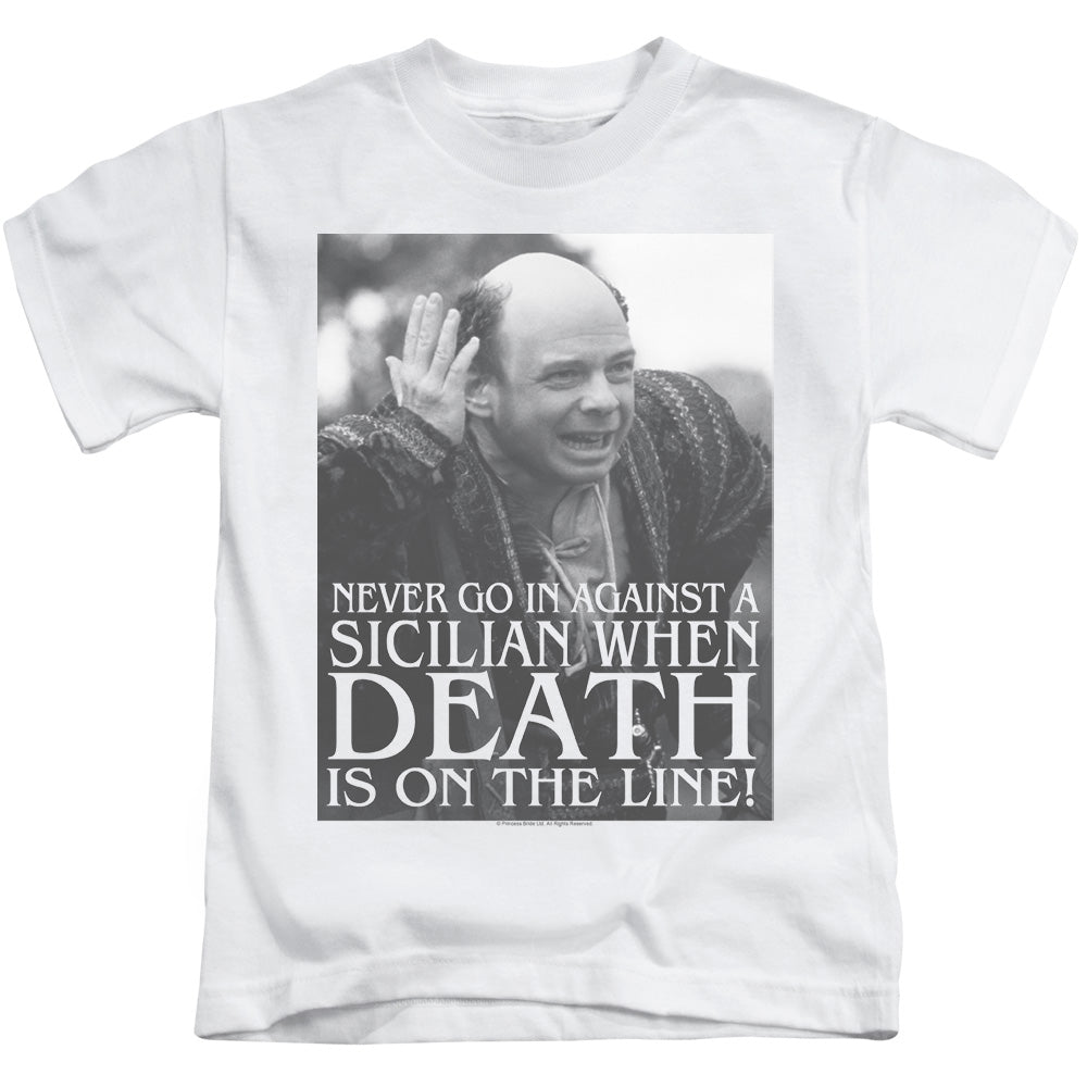 The Princess Bride Sicilian Juvenile Kids Youth T Shirt White