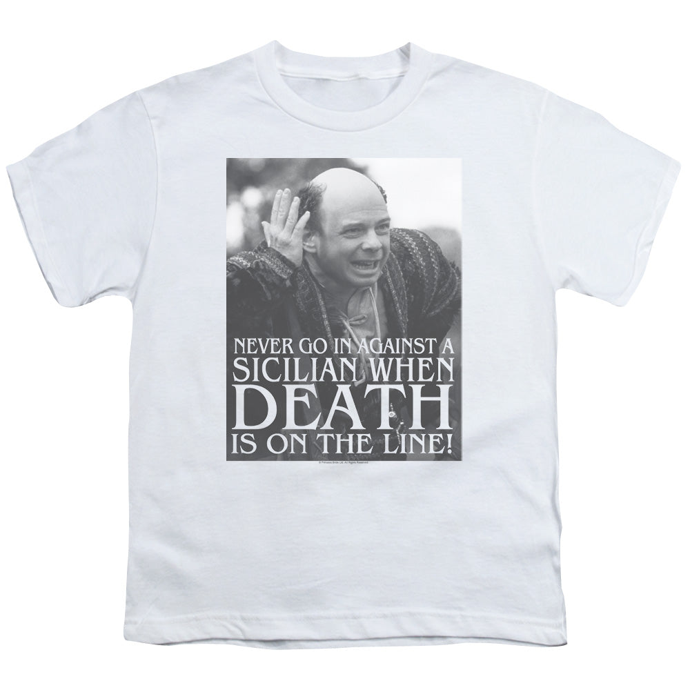 The Princess Bride Sicilian Kids Youth T Shirt White