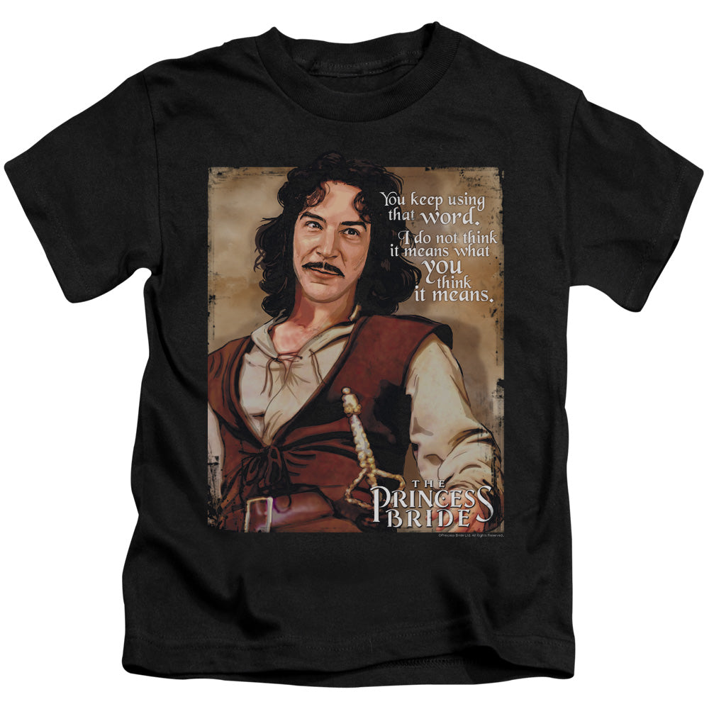 The Princess Bride Word Juvenile Kids Youth T Shirt Black