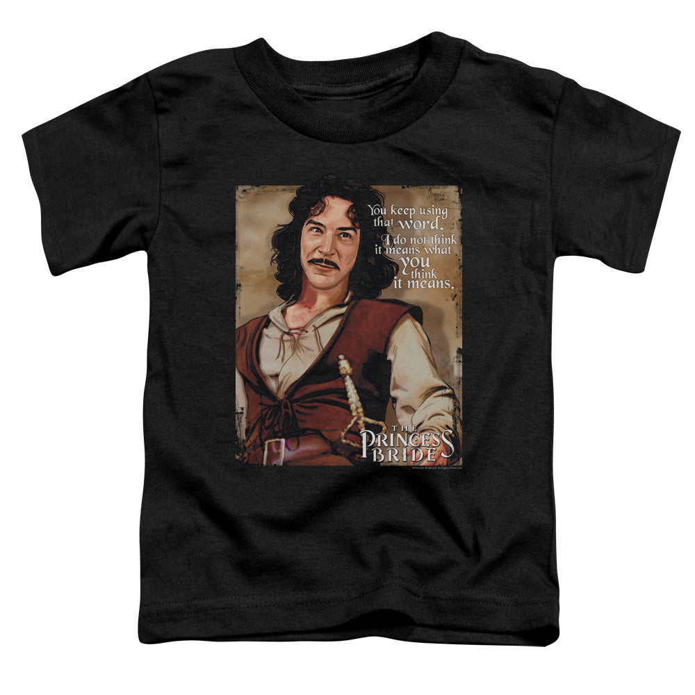 The Princess Bride Word Toddler Kids Youth T Shirt Black