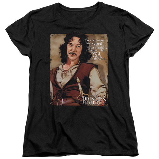 The Princess Bride Word Womens T Shirt Black