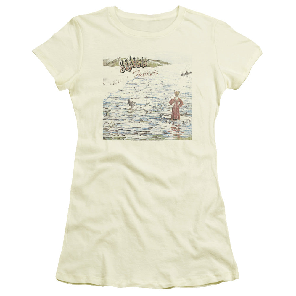 Genesis Foxtrot Junior Sheer Cap Sleeve Womens T Shirt Cream